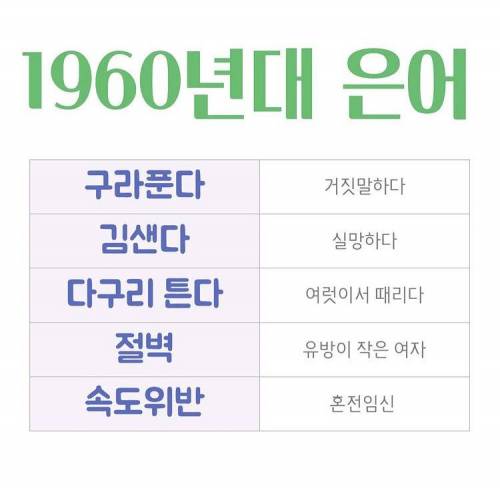 지금봐도 세련된 1960년대 유행어들.jpg