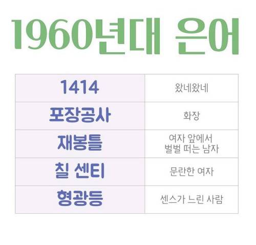 지금봐도 세련된 1960년대 유행어들.jpg