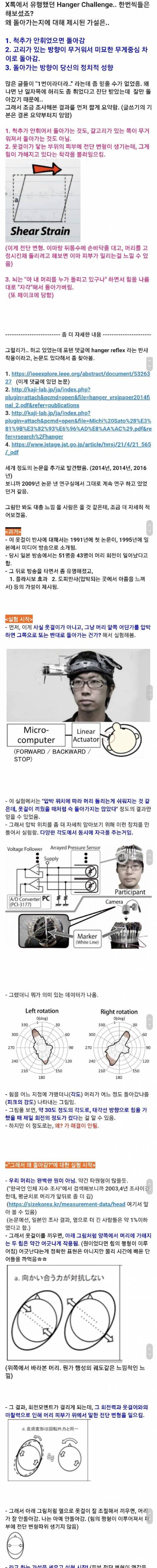 [스압] 옷걸이를 머리에 쓰면 고개가 돌아가는 이유를 알아보자