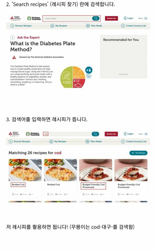 [스압] 외국에서 당뇨예방+당뇨환자들에게 권장하는 원 플레이트