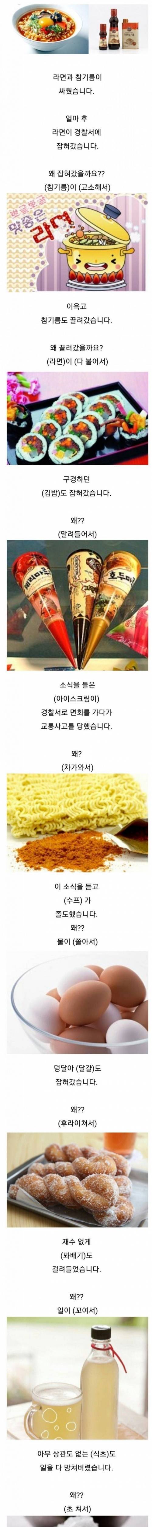 [스압] 라면과 참기름이 싸웠습니다