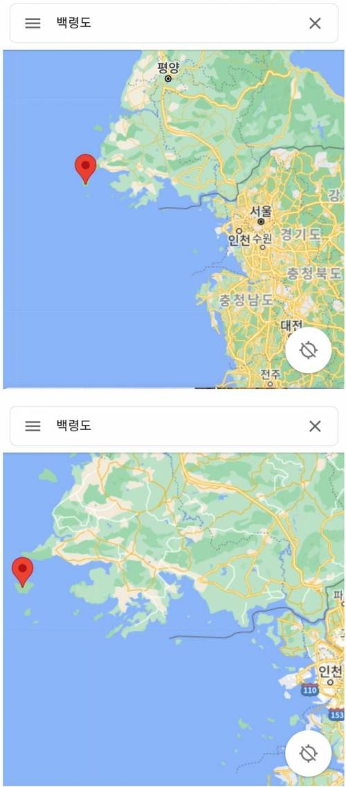 사람들이 잘 모르는 백령도 실제 위치