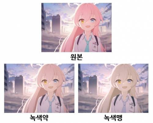 색맹은 게임 하나도 제대로 즐길 수 없음