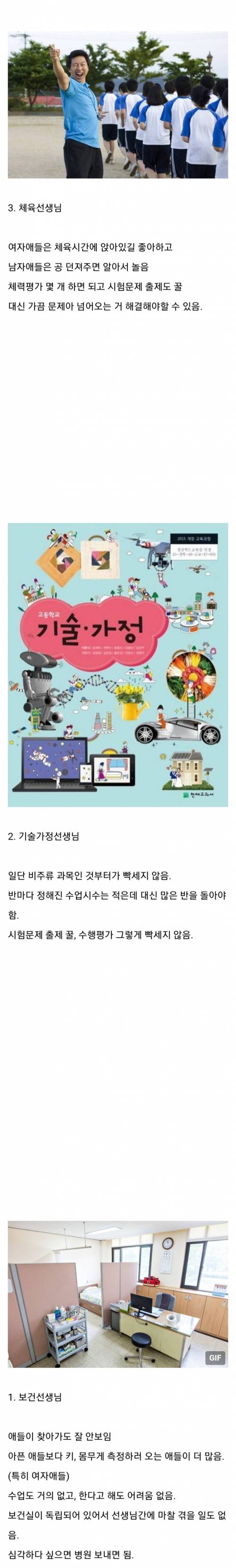 학교 선생님 3대 꿀보직