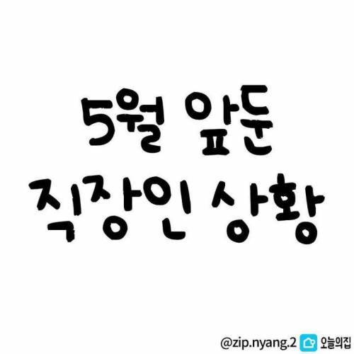 5월 앞둔 직장인 상황