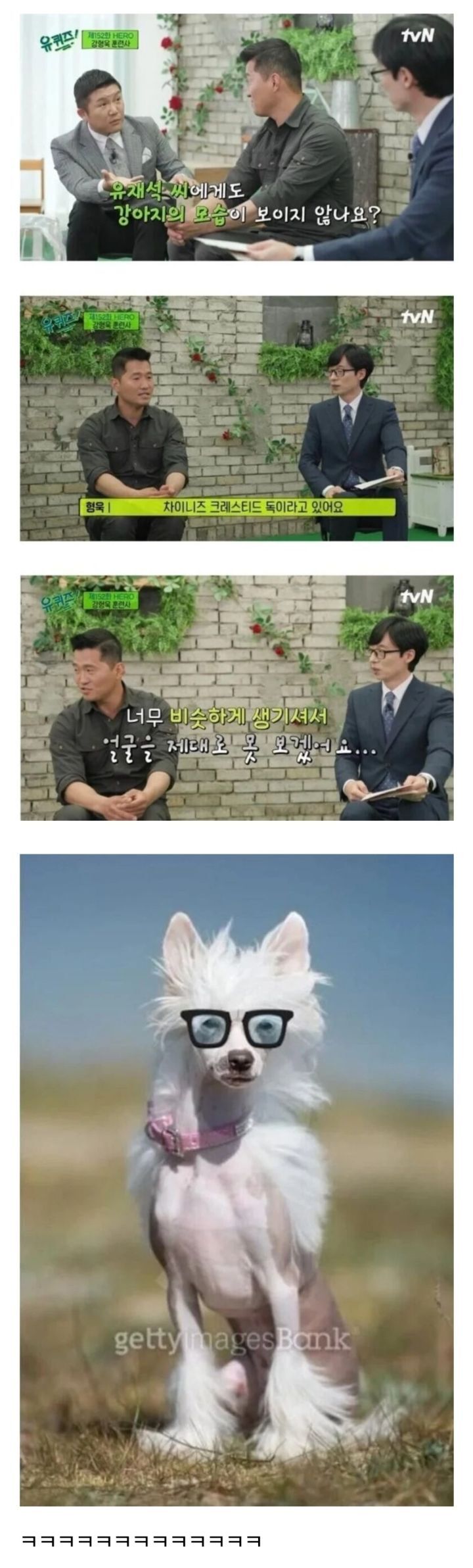 강형욱이 유재석 얼굴 제대로 못보겠다는 이유