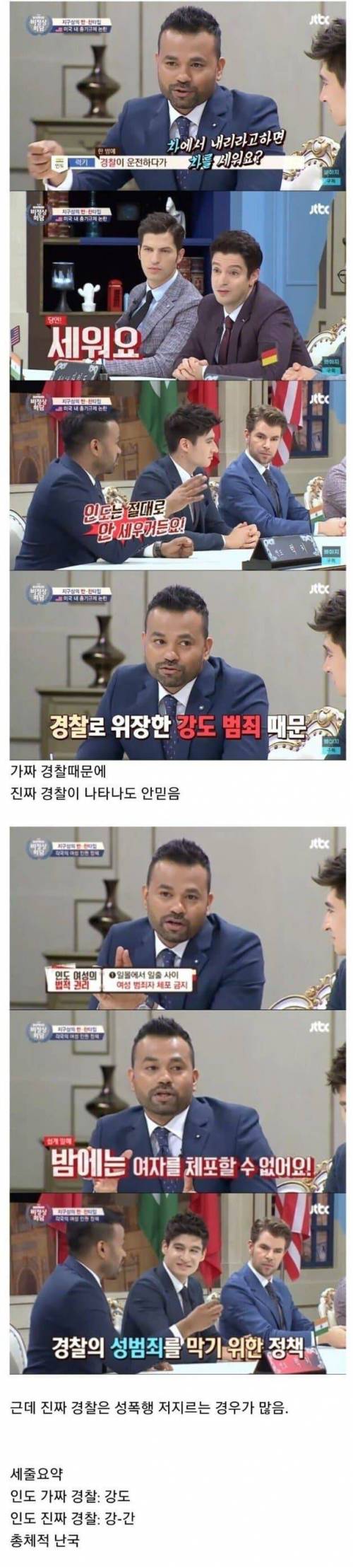 싱글벙글 경찰을 믿지 못하는 인도인