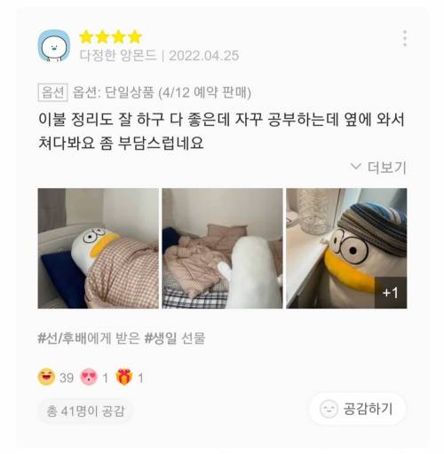 재치있는 바디필로우 리뷰들