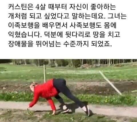 4살때부터 개처럼 달린여자