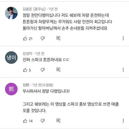 삼남매가 스파크 운전해서 할아버지 장례식장 가는길에 5톤 트럭과 추돌사고 남