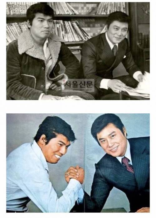 당시 남진과 나훈아의 이미지 차이를 알 수 있는 투샷