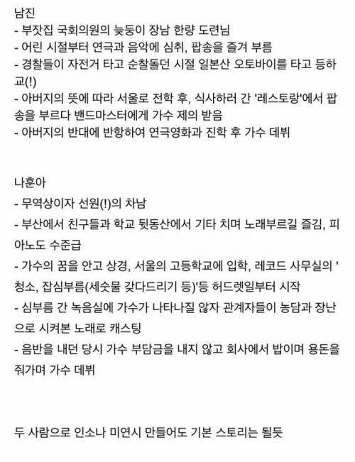 당시 남진과 나훈아의 이미지 차이를 알 수 있는 투샷
