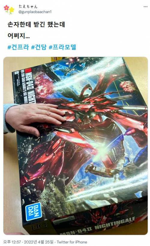 손자 선물로 건프라 입문한 일본 70세 할머니