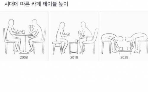 요즘 카페 테이블 낮은 이유.jpg