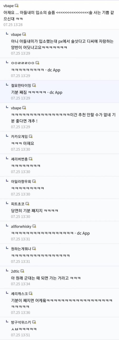 아들을 훈련소에 입소시키고 온 아버지의 마음