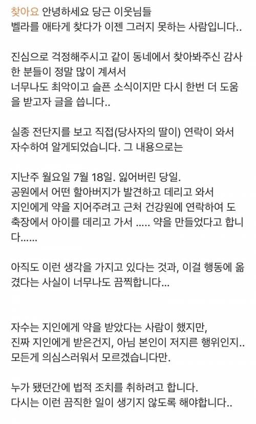 당근마켓에 올라온 실종된 강아지의 결말.jpg