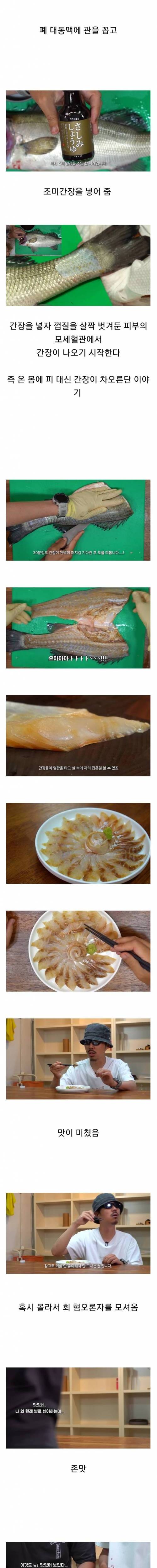 어떤 치과 의사가 발명한 맛있는 회 만드는 방법. jpg