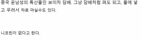 중국의 특이한 담배