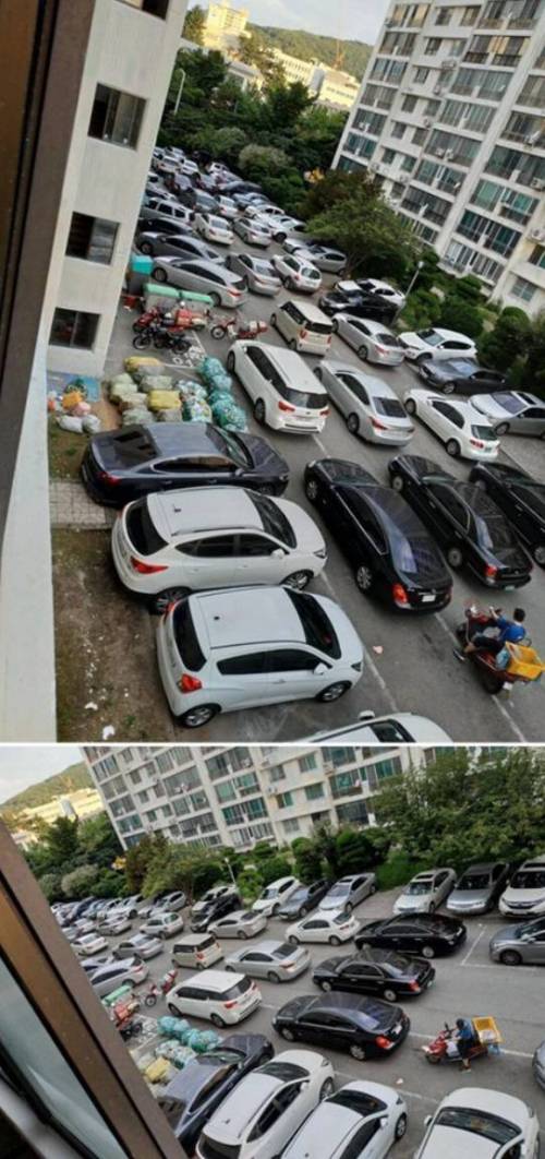 어느 아파트 주차장 클라스 ㄷㄷ