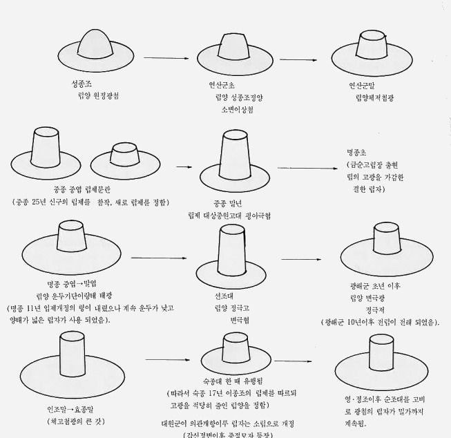 조선시대 갓 변천사