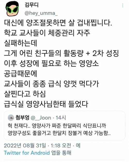 공짜로 영양사가 짜주는 식단