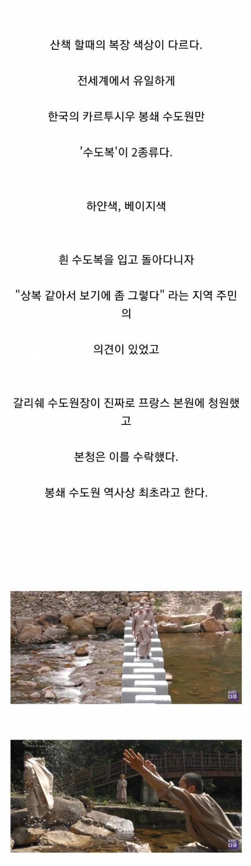 한국에 있는 아시아 유일의 카르투시오 봉쇄 수도원