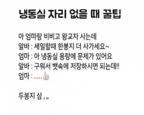 냉동실 자리 없을 때 꿀팁