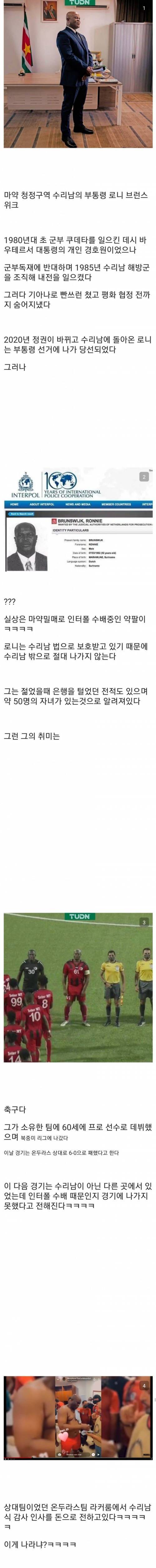 수리남 부통령의 범죄 이력