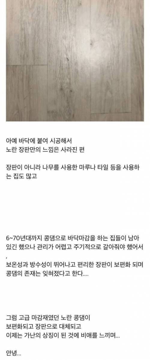 할머니집 장판은 왜 노란색일까?