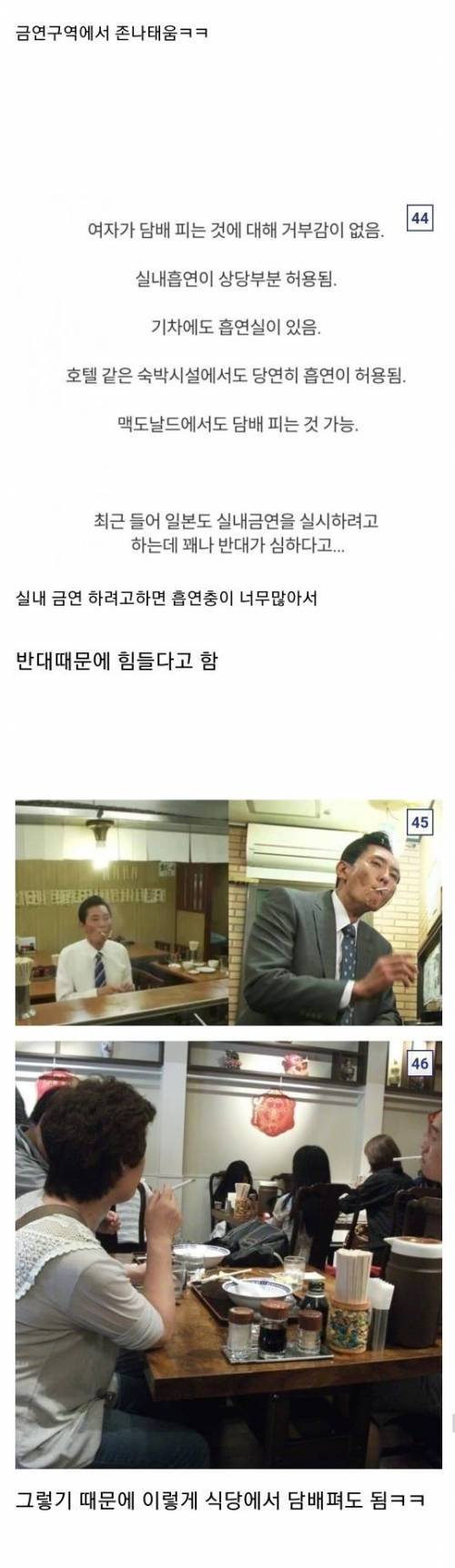 흡연자들의 천국인 나라