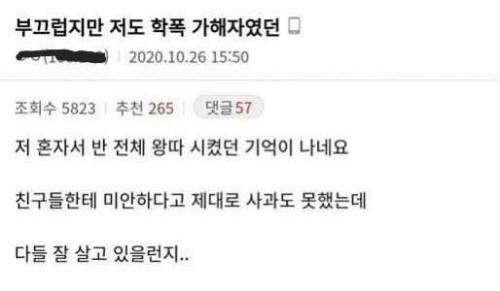 저도 학폭 가해자였습니다..