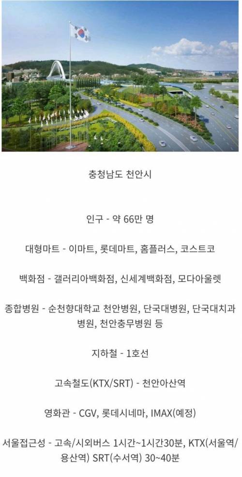 은근 인프라 괜찮은 지방 도시