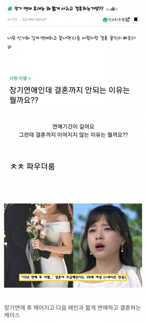 주위에서 종종 보인다는 결혼 사례