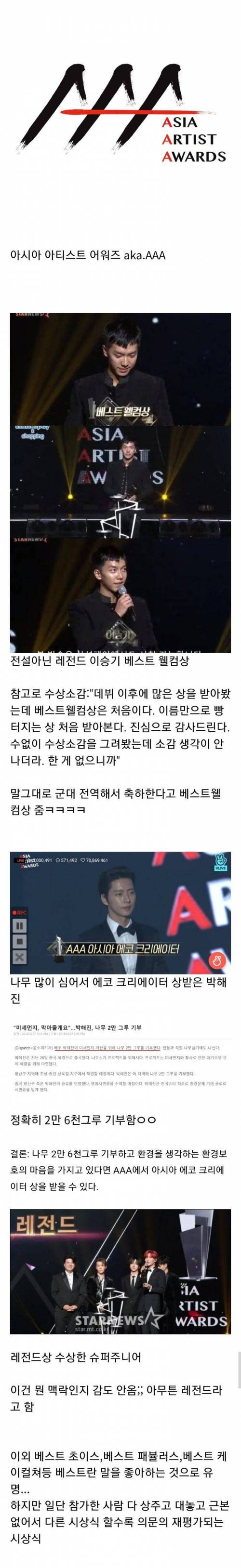 올해는 또 어떤 희한한 상을 줄지 기대되는 시상식