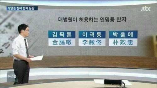 의외로 존재할 수 있는 이름들