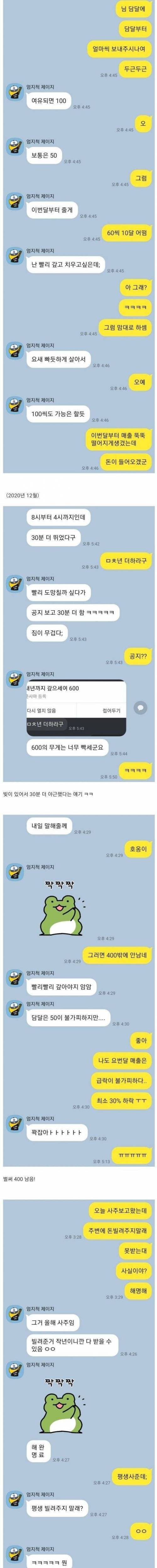 친구에게 600만원 빌려준 결과