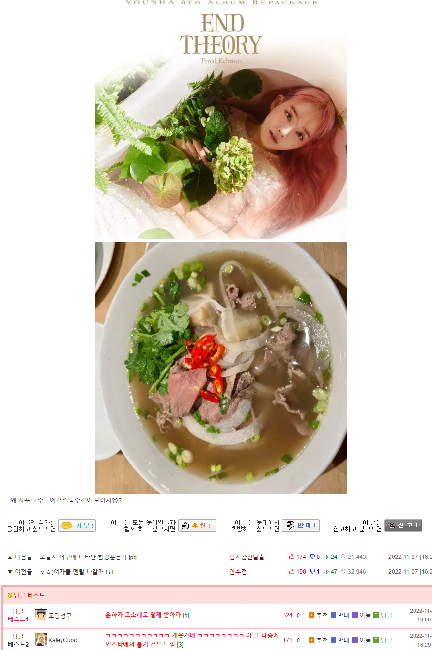 사건의 지평선 앨범표지 해석