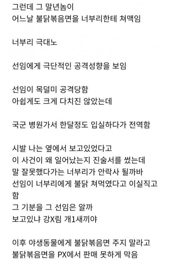 의외로 너구리한테 주면 안되는 것