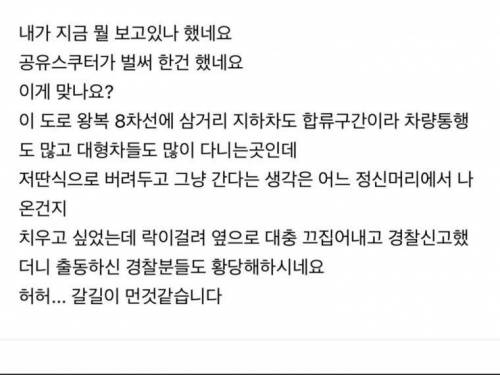 앞으로 더 많아질 공유스쿠터 근횡