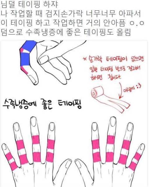 수족냉증 완화시키는 테이핑 방법 (+테이핑 원리)