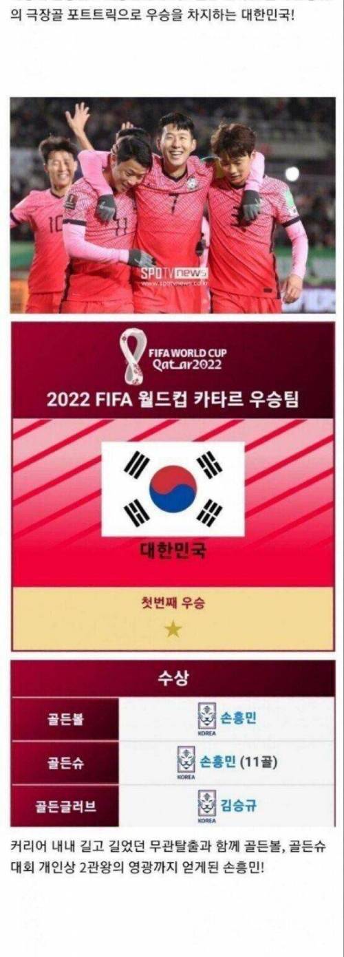 한국의 월드컵 우승 시나리오