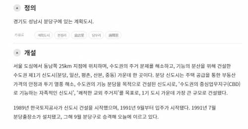  분당 5만평에 도파민 폭발한 한국인들