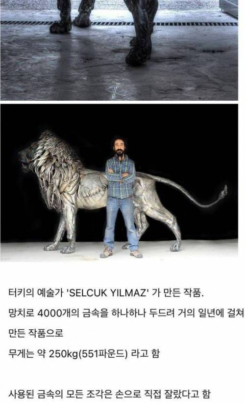 터키 예술가가 만든 강철 사자