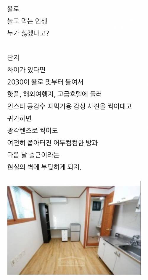 2030욜로 vs 4050욜로