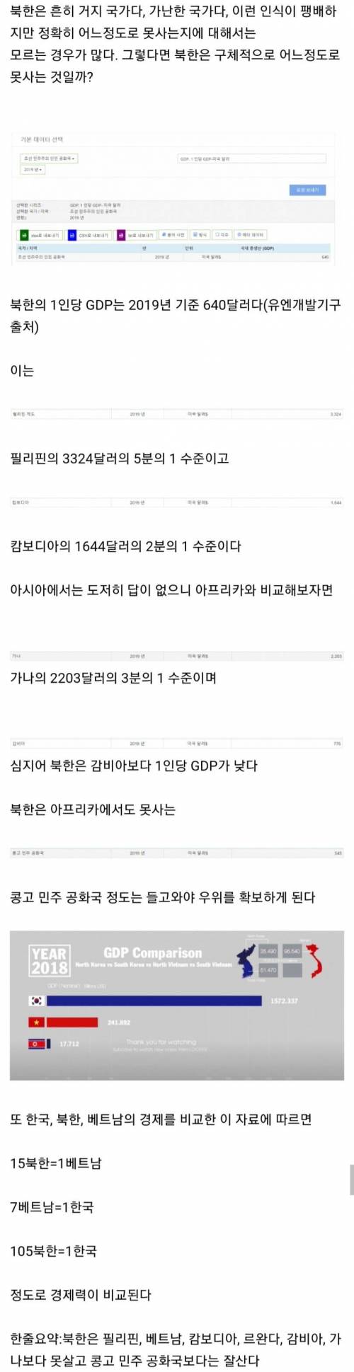 북한과 통일하기 힘든 이유