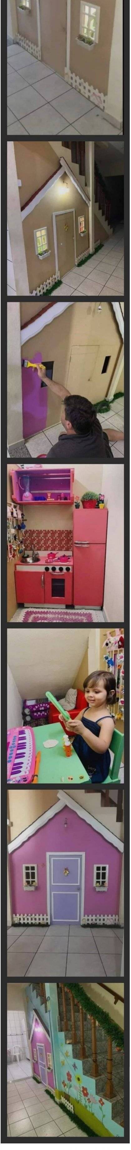 딸을위해 작은집을 지은 아빠