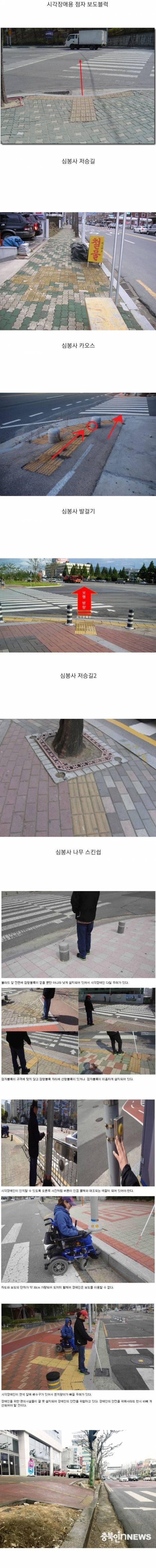 시각장애인을 위한 점자블럭의 현실