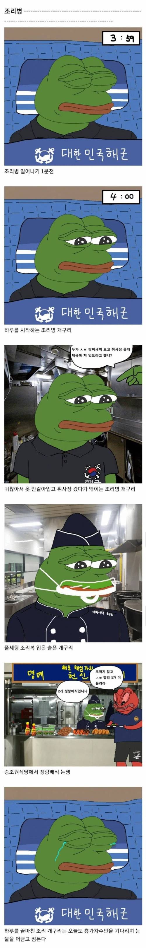 하루에 4끼를 만든다는 해군 조리병