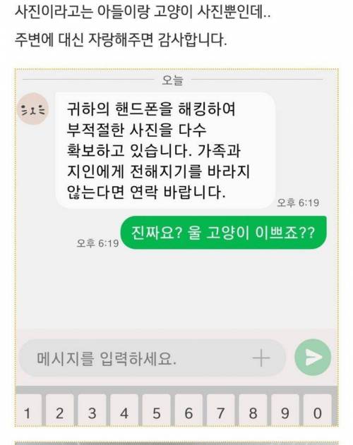 휴대폰을 해킹한 사람이 협박함.jpg