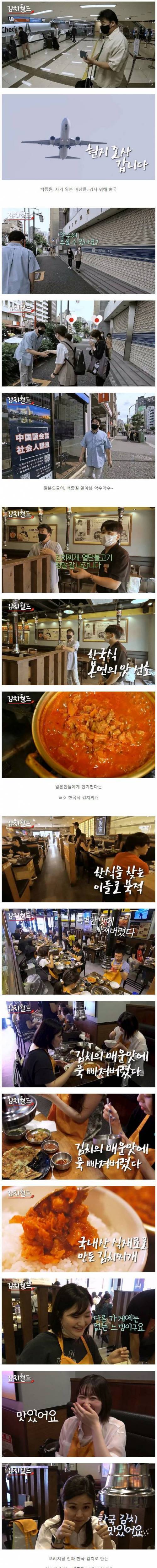 일본에게 진짜 한국 김치를 무료 배포한 백종원